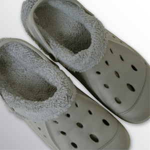 Mens Fleece Lined Clogs navy