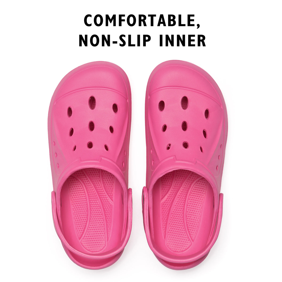 Womens Comfort Hot Pink Clogs