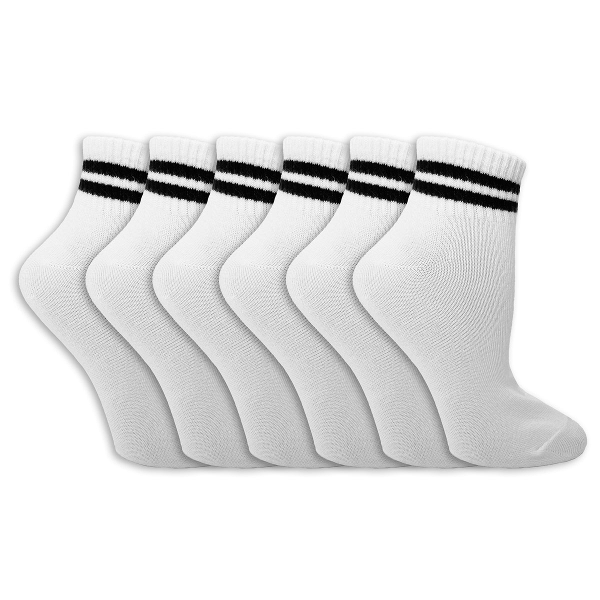 Ladies Sports Ankle Socks Crop Length White