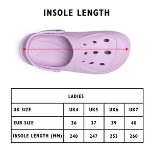Womens Comfort Lilac Clogs