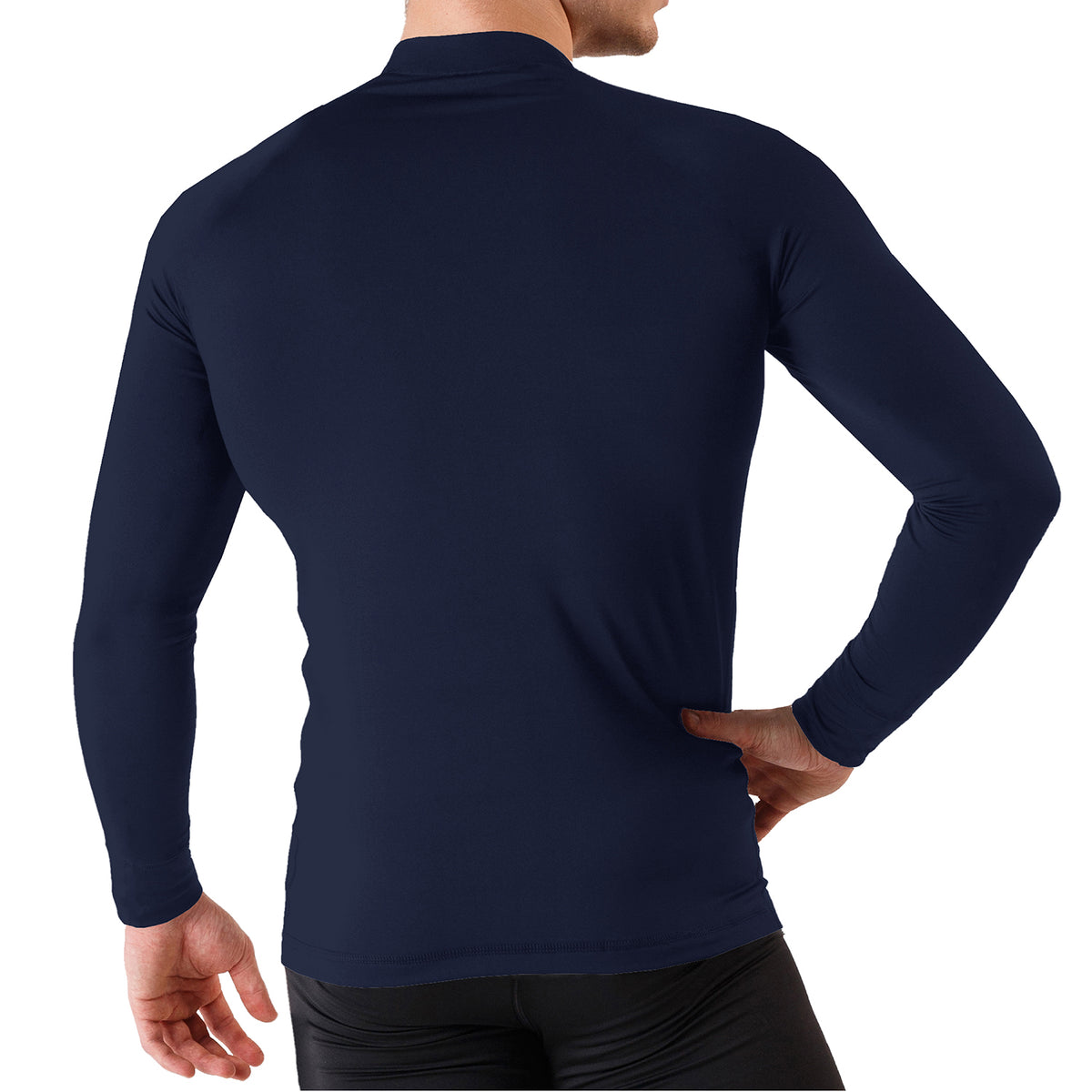 Mens Thermal Underwear High Neck Navy