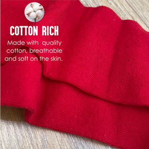 Girls 2 PK Red Solid Tights