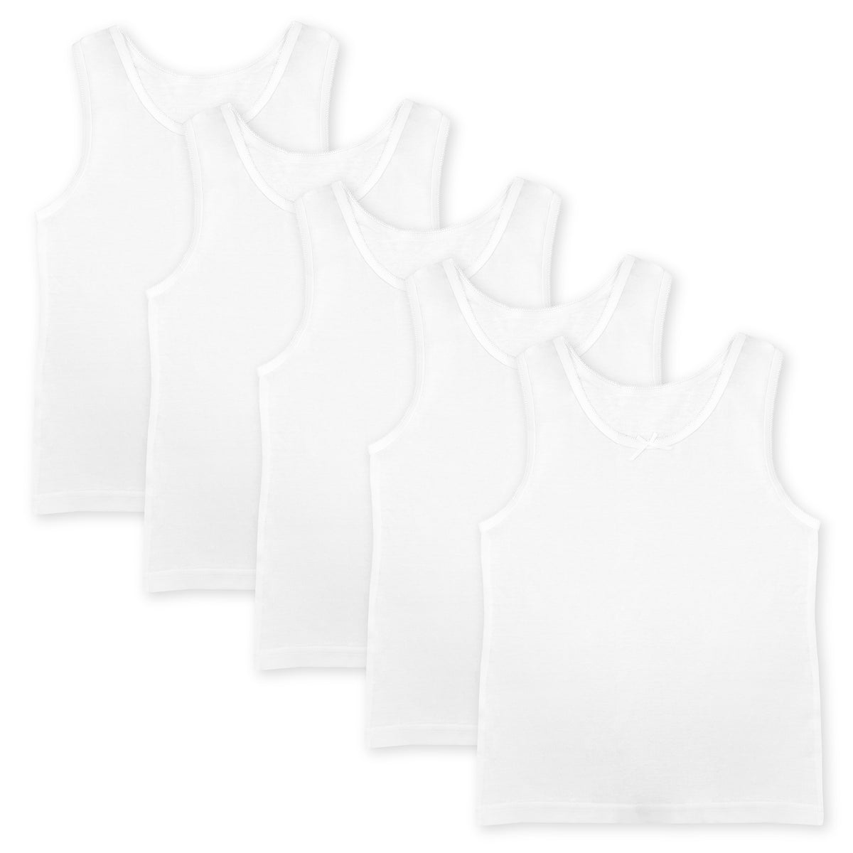 Girls Assorted 5 Pack Vests