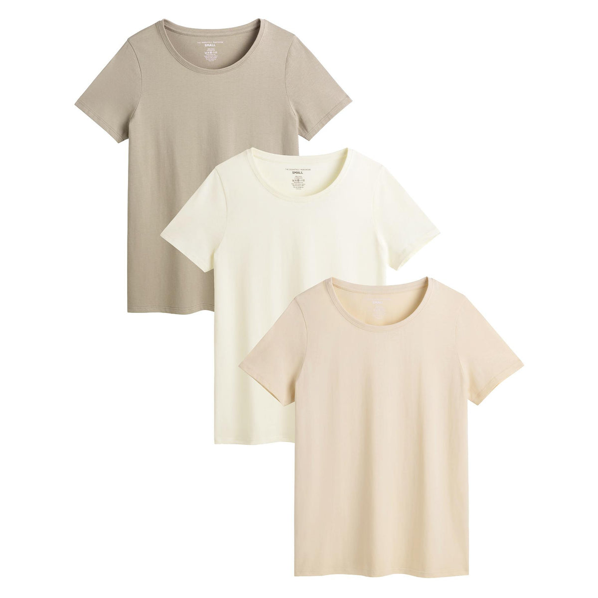 Ladies 3 Pack Neutral T- Shirt