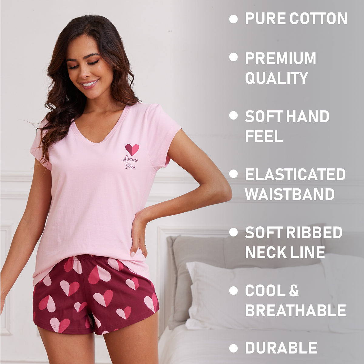 Womens Butterfly Print Shorty Pyjamas Set