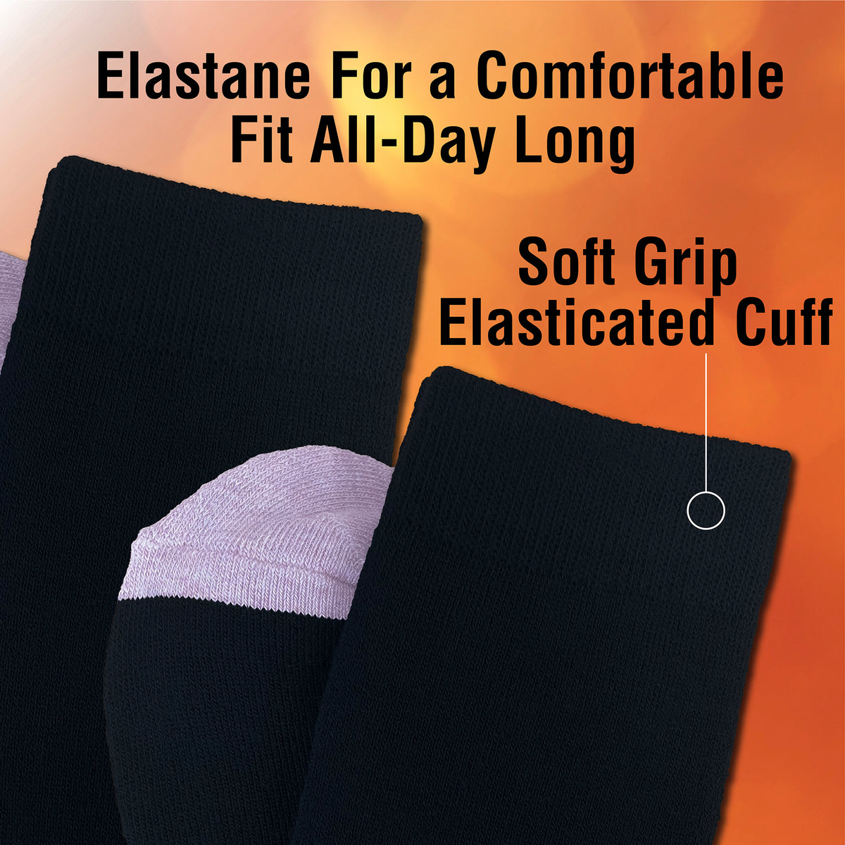Womens 5 Pack Thermal Socks (Black Contrast H&T)