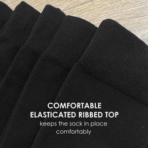 12PK Mens Black Ankle Socks - New