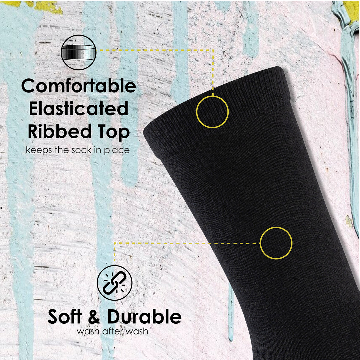 Kids 12 Pack Soft Black Ankle Socks