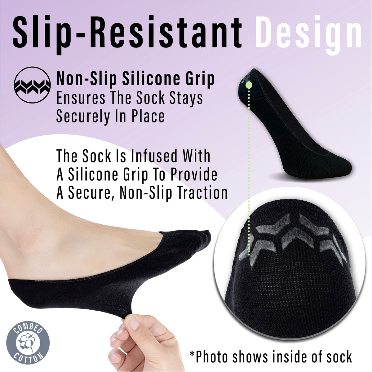 Womens 6pk Assorted Invisible Socks