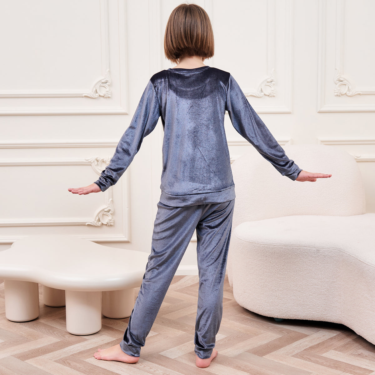 Girls Velour Sweet Dreams Pyjamas Set
