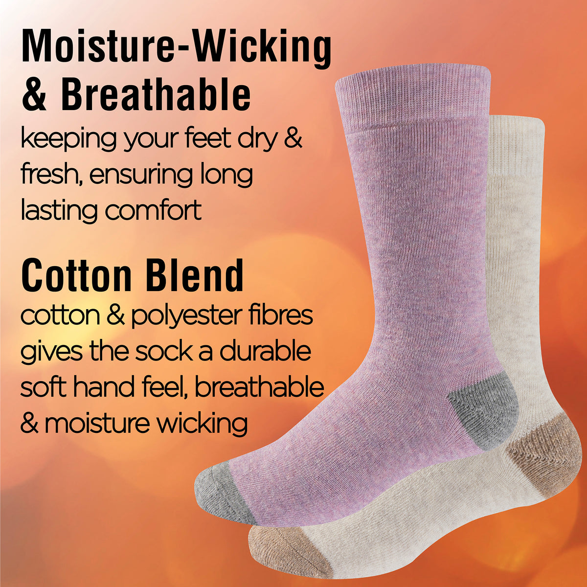 Womens 5 Pack Thermal Socks (Assorted)