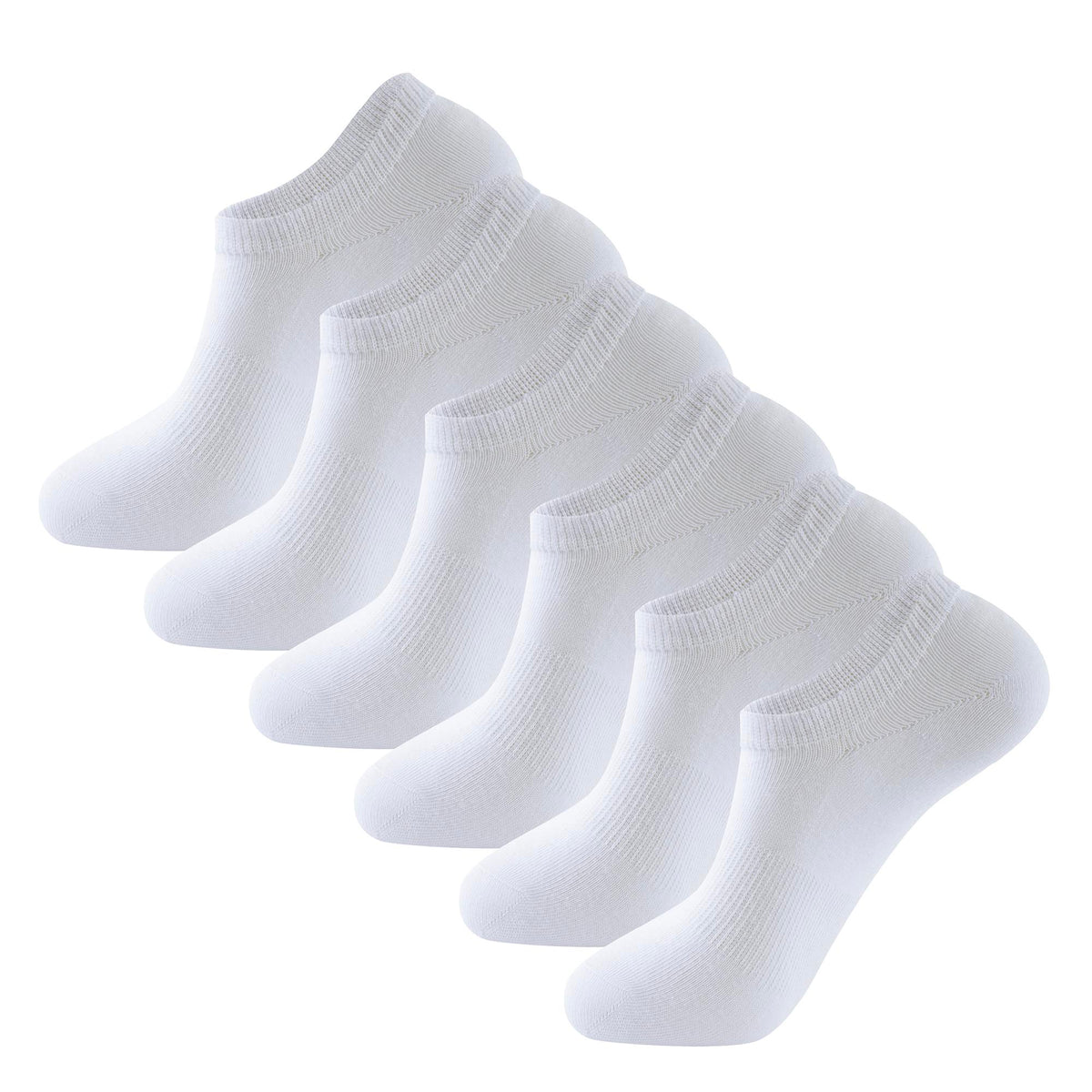 Womens 6pk Low Cut White Trainer Socks