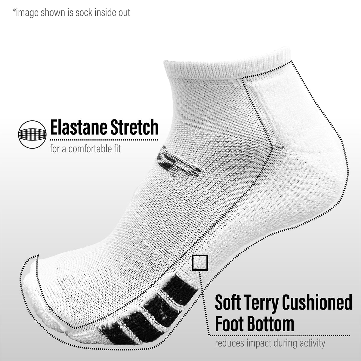 Mens 6PK Low Cut Assorted Sports Socks