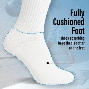 Mens 20PK Terry White Sports Socks