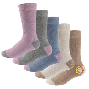 Womens 5 Pack Thermal Socks (Assorted)