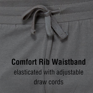 Dark Grey Open Leg Lounge Pants With Ribbed Waistband