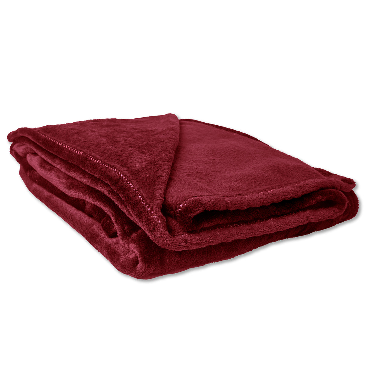 Flannel Fleece Blanket Burgundy
