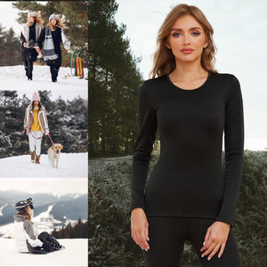 Womens 2PK Black Thermal Top