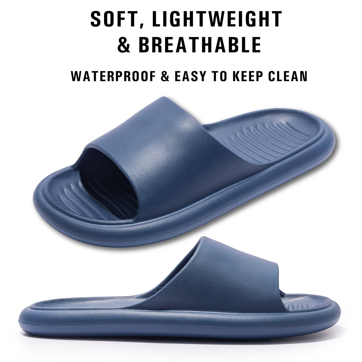 Mens Anti-Slip Adult Sliders (Navy)