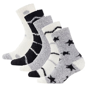 Womens 5PK Zigzag Cosy Socks