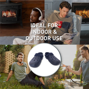 Mens Fleece Lined Clogs navy