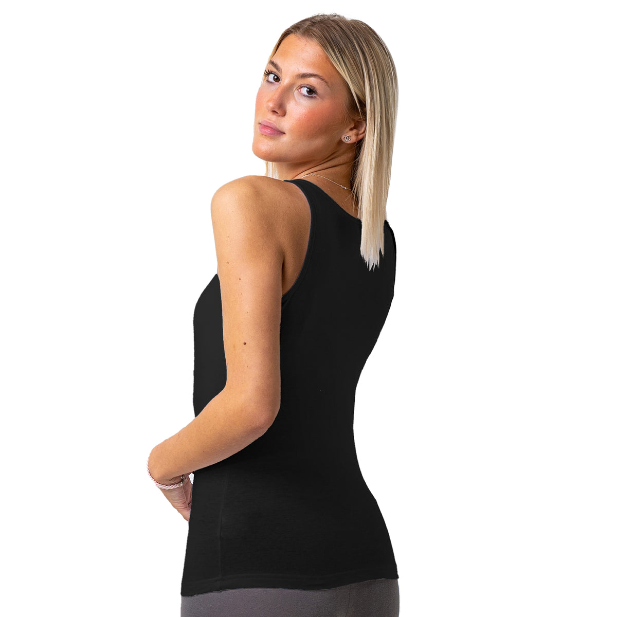 Ladies Full Length Black Vest