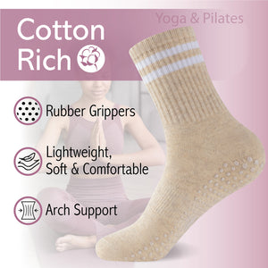 Womens 4pk Yoga & Pilates Neutral Ankle Socks