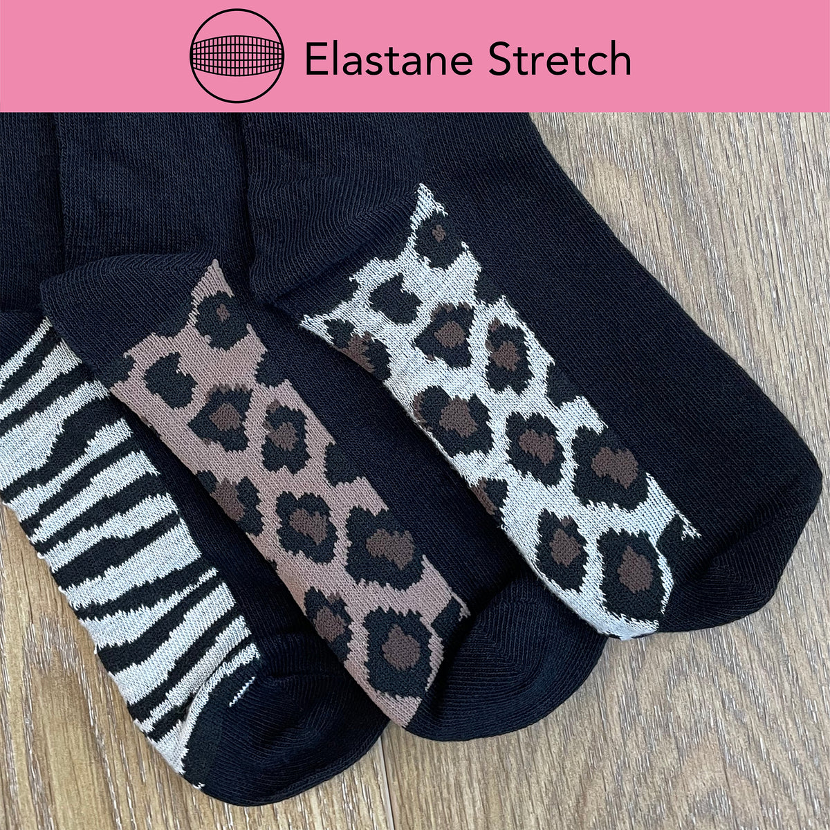 Animal Footbed Socks 5 Pack