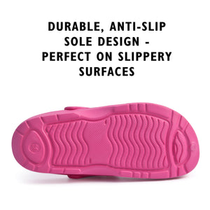 Womens Comfort Hot Pink Clogs