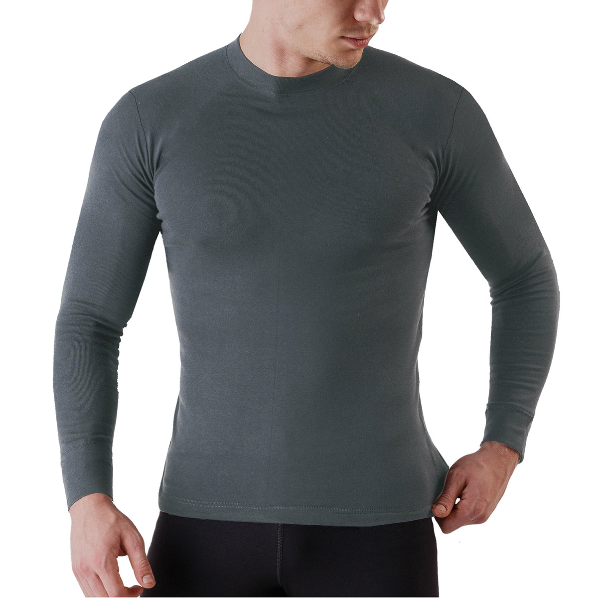 Mens Thermal Underwear High Neck Slate Grey