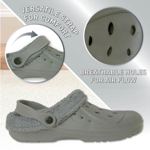 Mens Fleece Lined Clogs navy