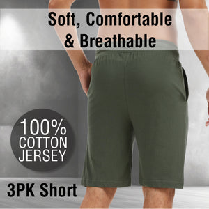 Mens 3PK Blue/Khaki Lounge Shorts