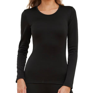 Womens soft cotton Black Thermal Top