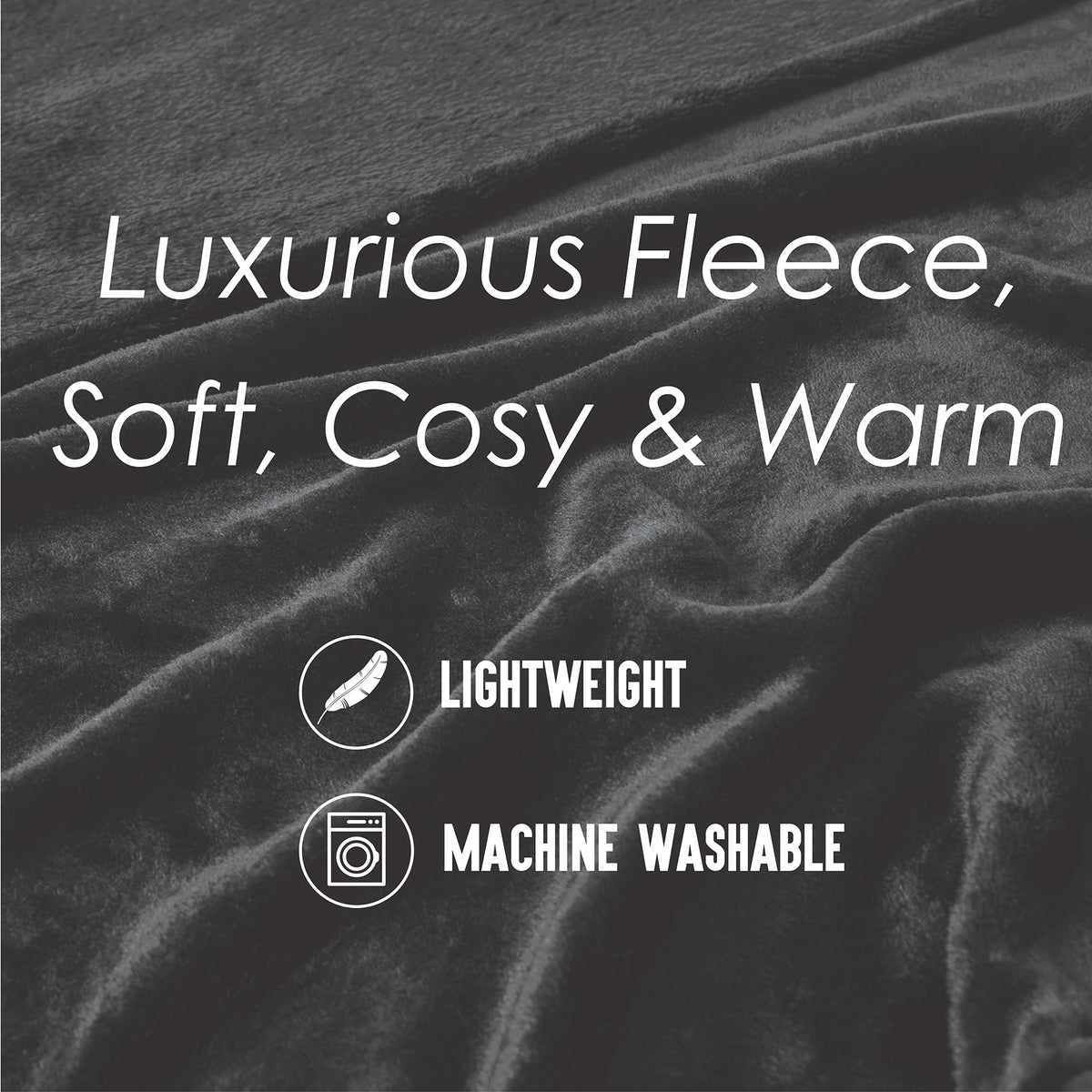 Flannel Fleece Blanket Dark Grey