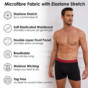 12PK Mens Boxer Black