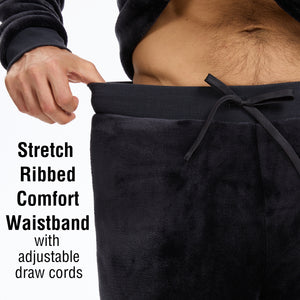 Mens Flannel and Sherpa Lined Grey Pyjama Set