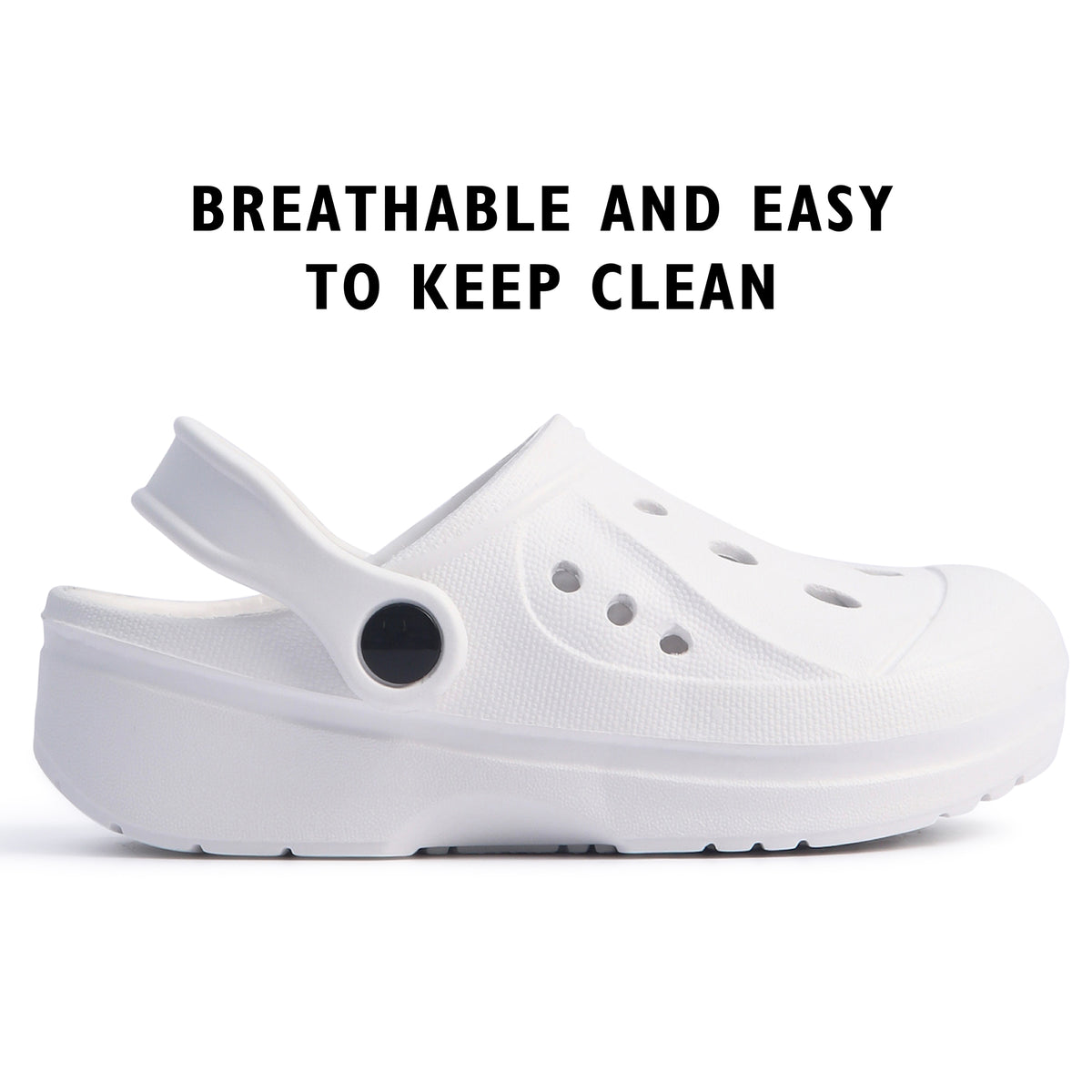 Boys Comfort White Clogs