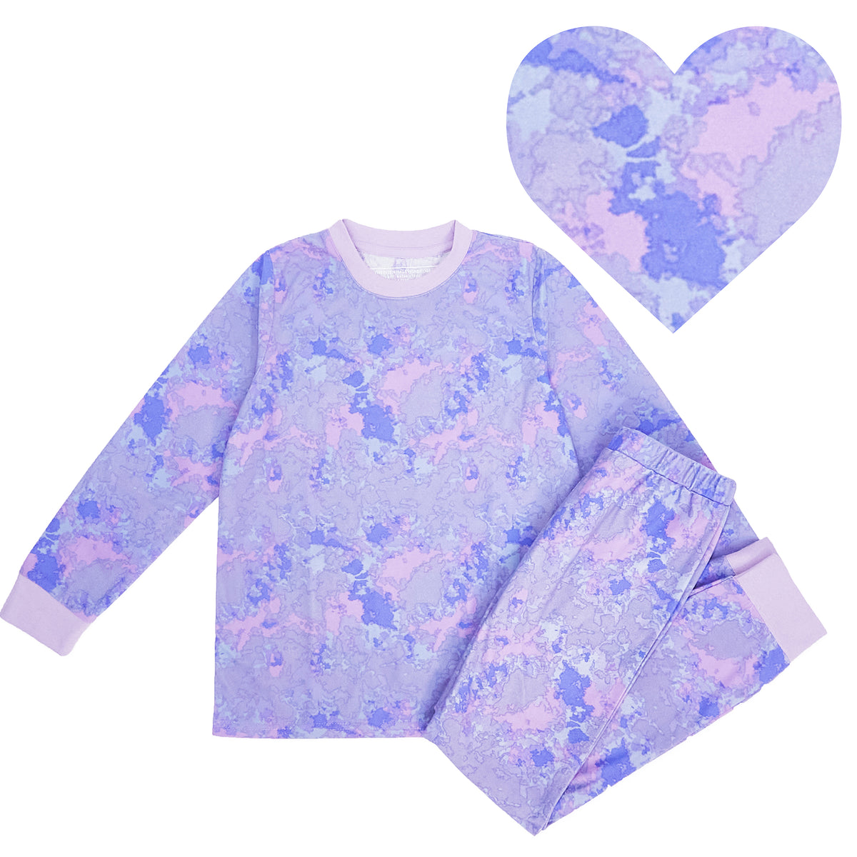 Lilac Supersoft Lightweight Fleece Cosy Pyjama Set