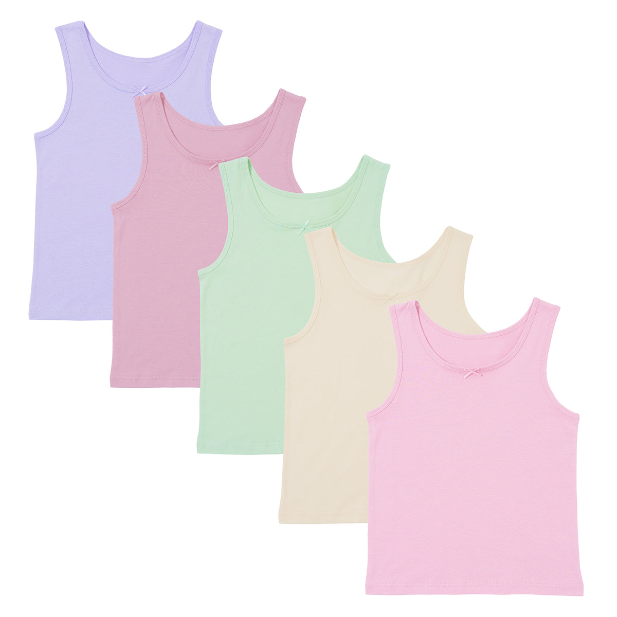 Girls 5pk Cotton Vests