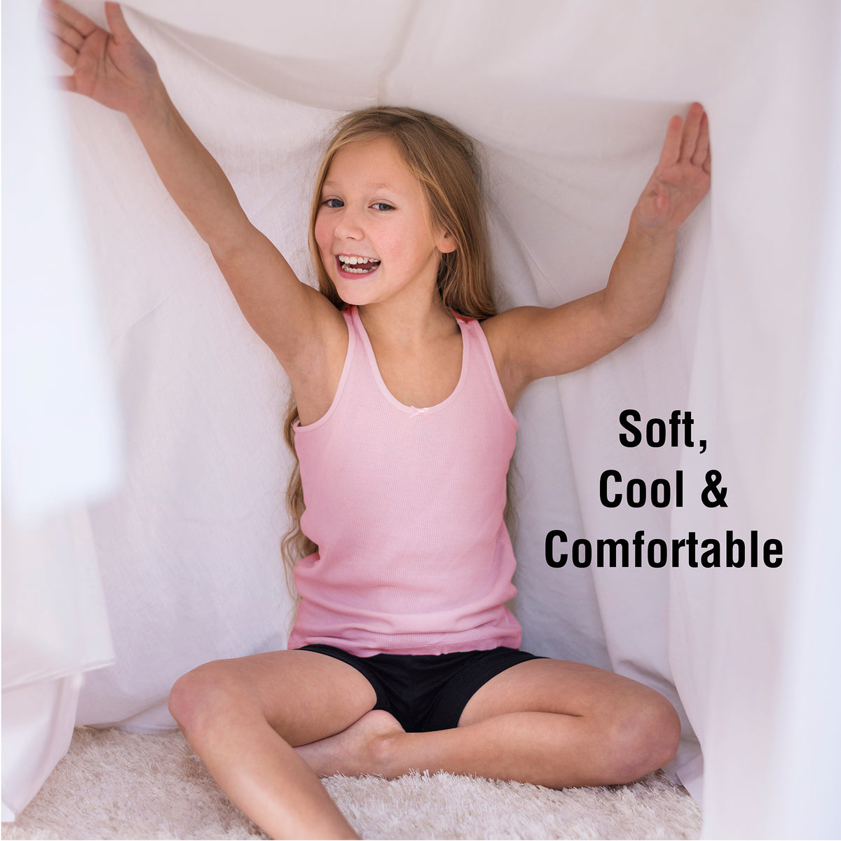 Girls 5pk Cotton Vests