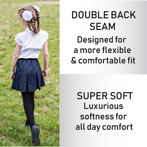 Girls 3pk Cotton Rich Black Tights