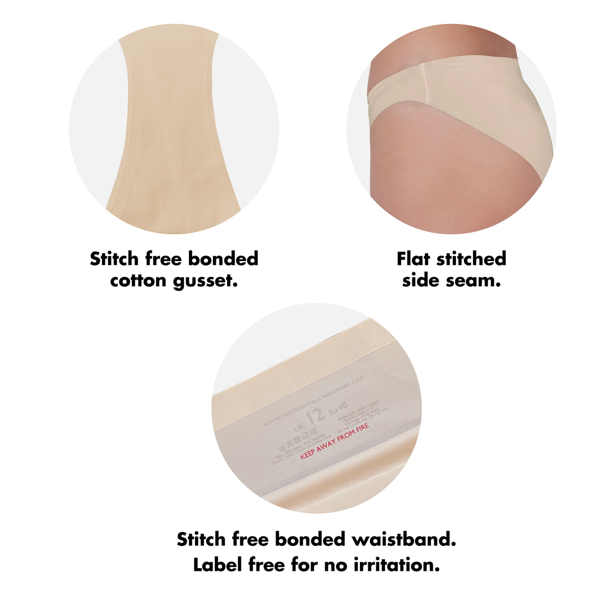 Womens 5pk No VPL Bikini Briefs