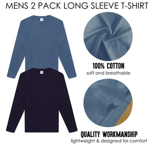 Mens 2pk Long Sleeve T-Shirt