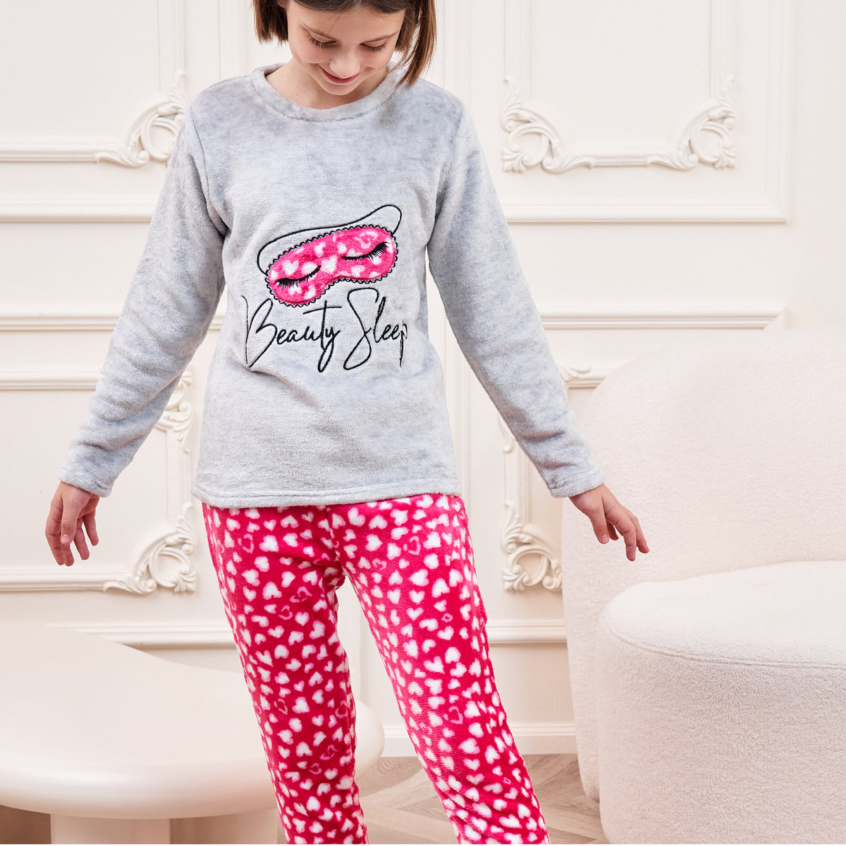 Girls Fleece Beauty Sleep Pyjamas