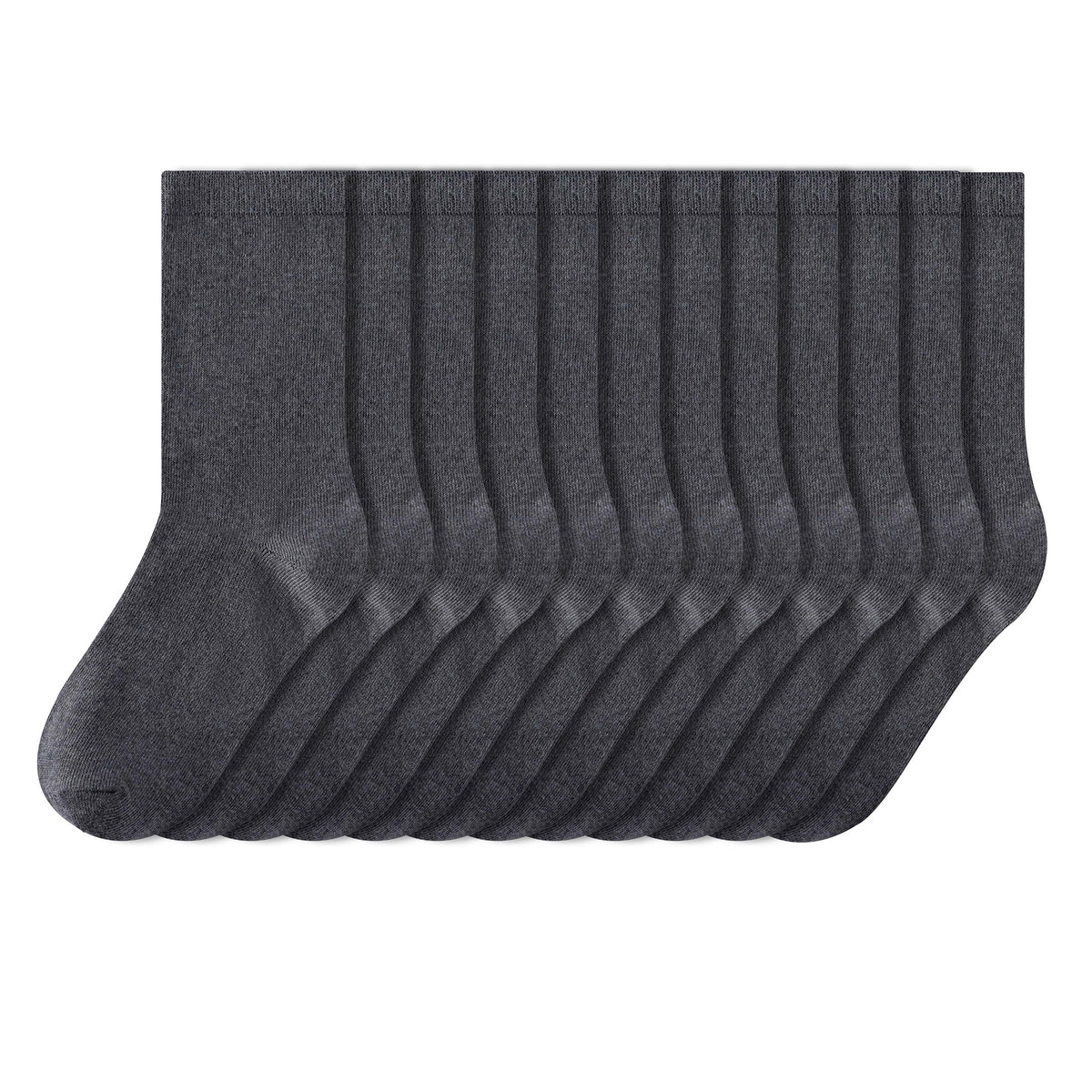 Kids 12 Pack Soft Black Ankle Socks