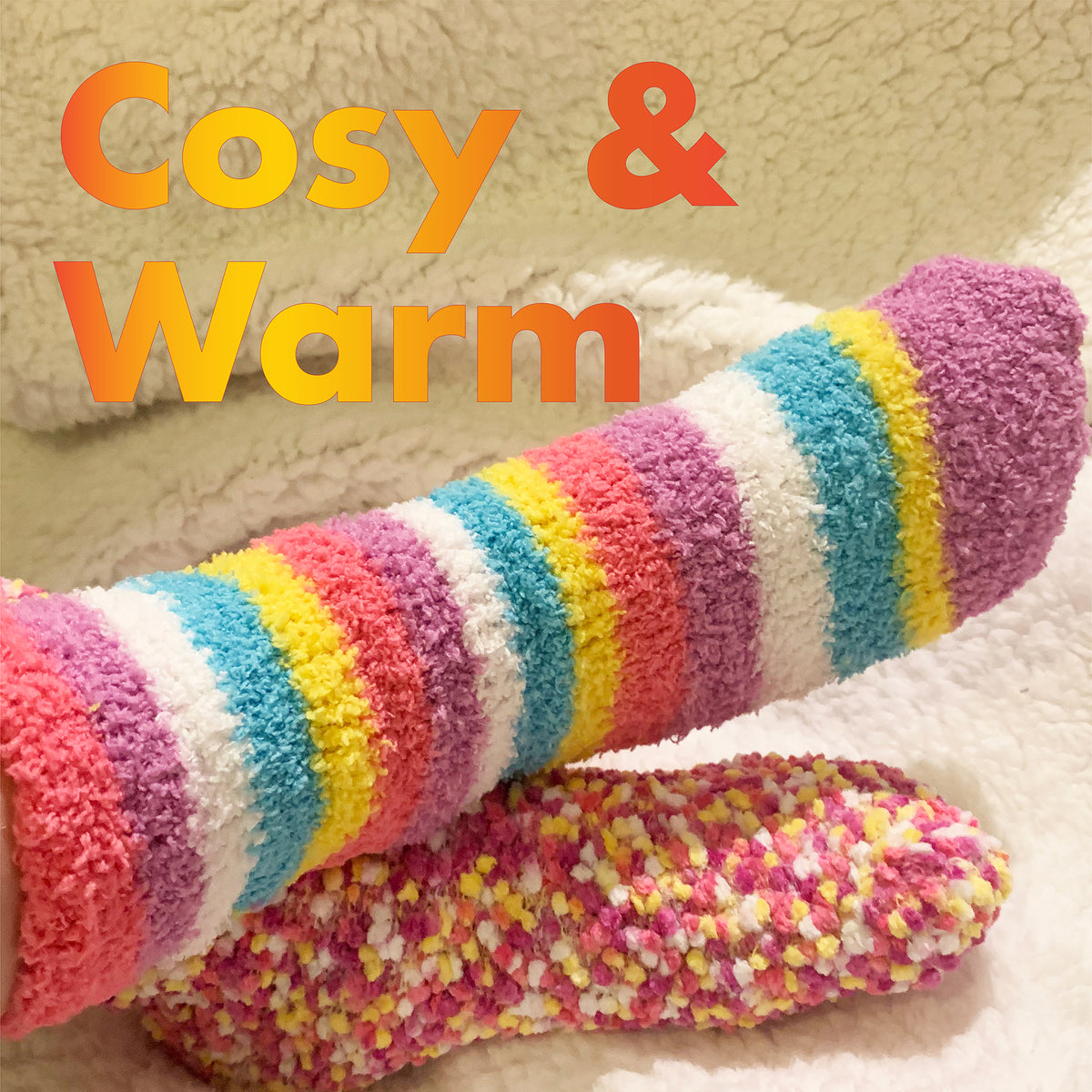 Girls Supersoft Fluffy Cosy Socks 3 Pack