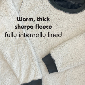 Mens Flannel & Sherpa Lined grey LS Pyjamas Set