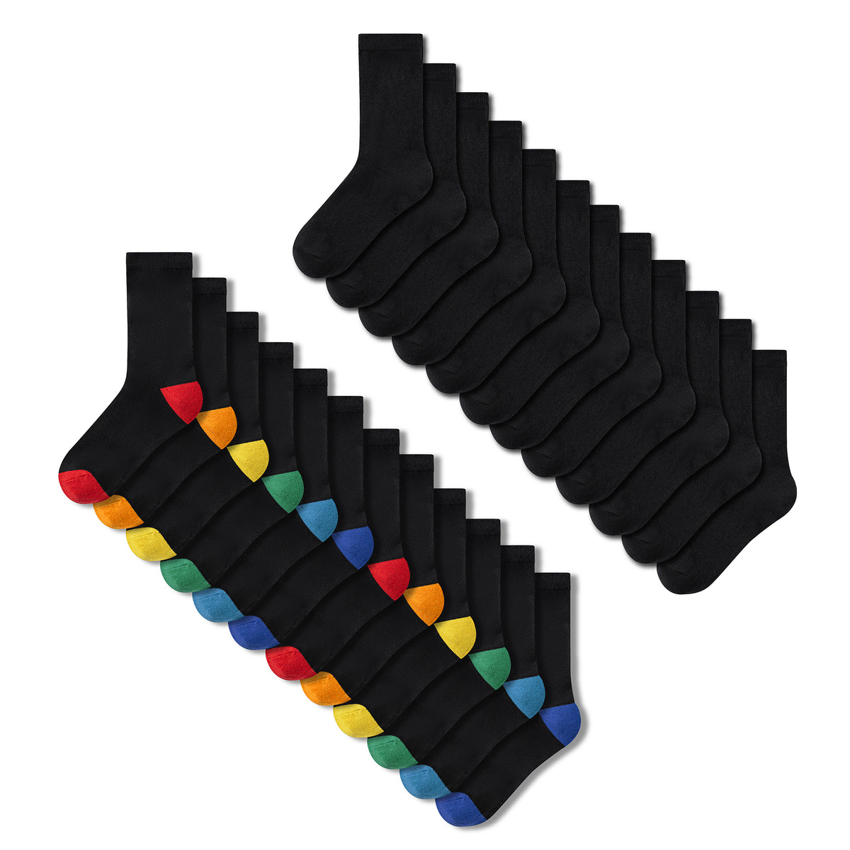 Kids 12 Pack Soft Black Ankle Socks