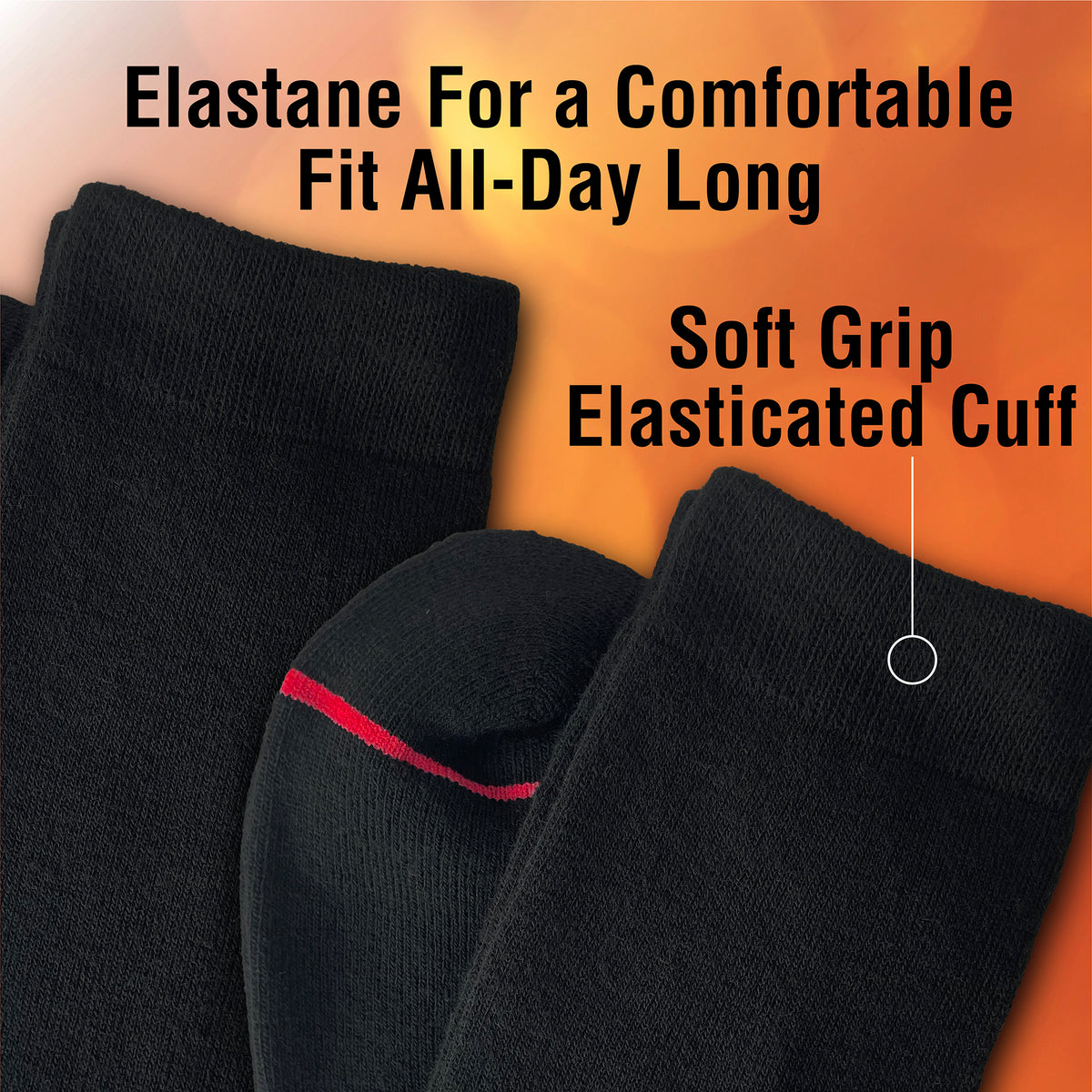 Mens 5 Pack Thermal Socks (Black)