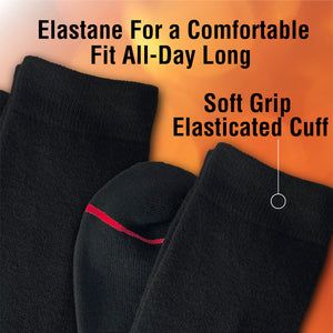 Mens 5 Pack Thermal Socks (Black)